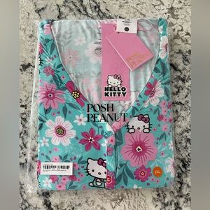 Posh Peanut Hello Kitty Woman’s Pajama set short Sleeve XXL NWT Floral Lim Edit